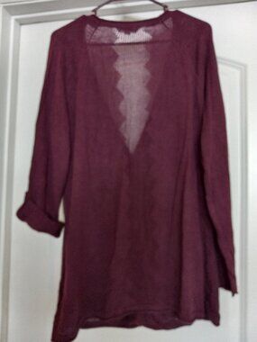 Royal Robbins Cardigan Burgundy Extra Large XL New